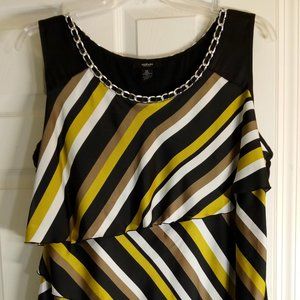 Girls Night Out top Black & Gold By Alfani